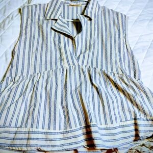 By Together Blue and White Striped Blouse